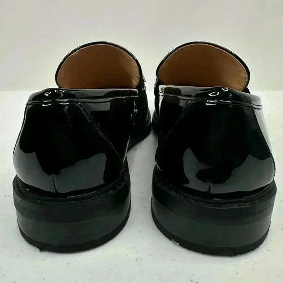 LOFT Women’s Crystal Black Patent Loafers Beautifuly Crystal Embellished Size 6M - Picture 4 of 15